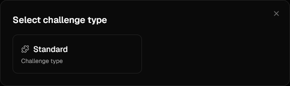 Select challenge type