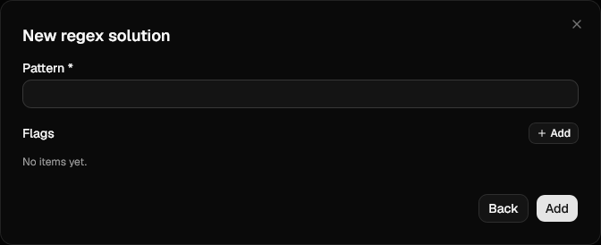 New regex solution