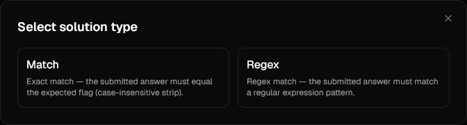 Select solution type