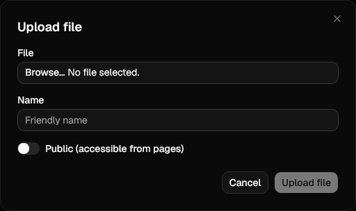Upload file