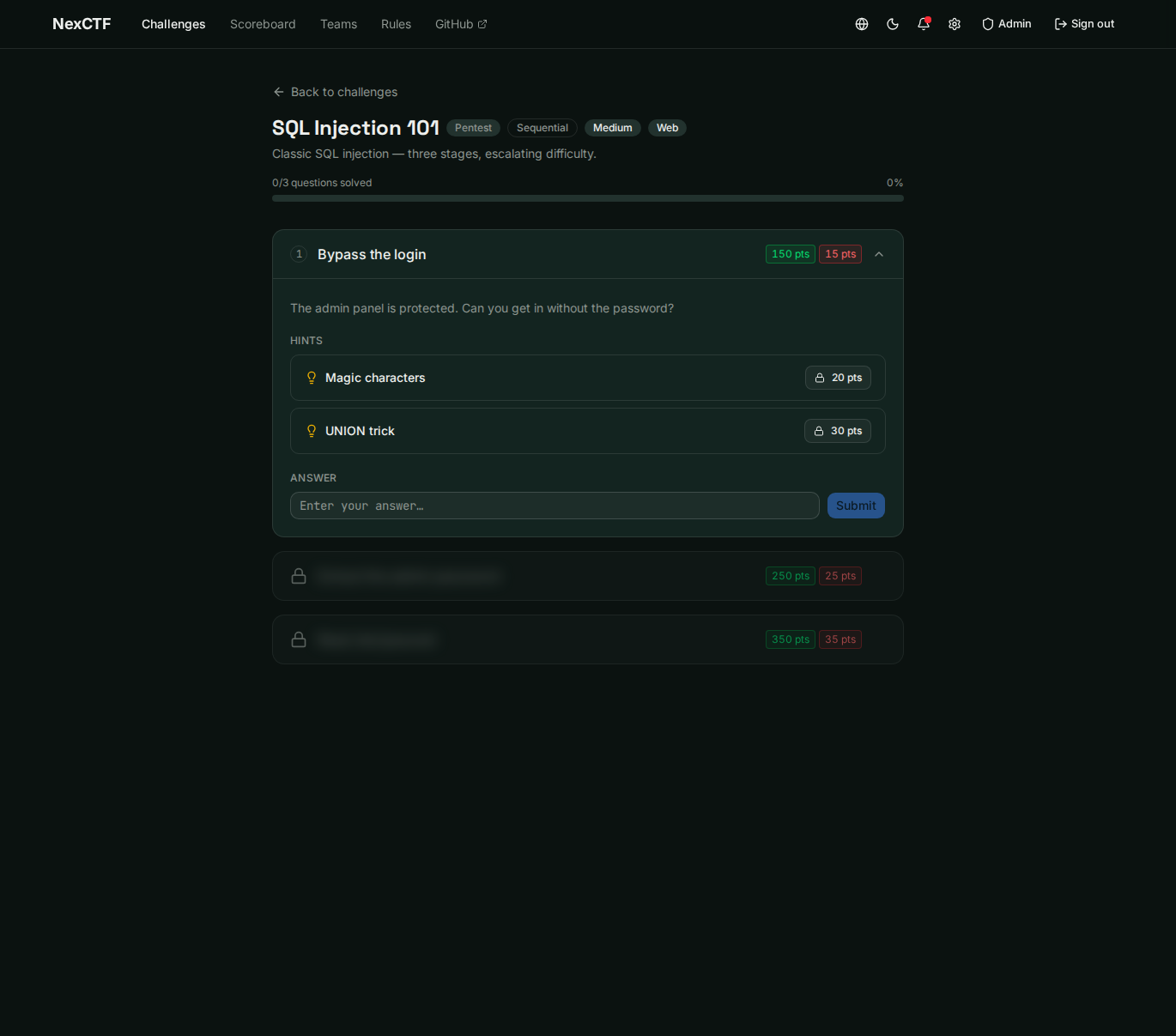 NexCTF challenge details