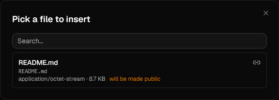 Pick a file to insert