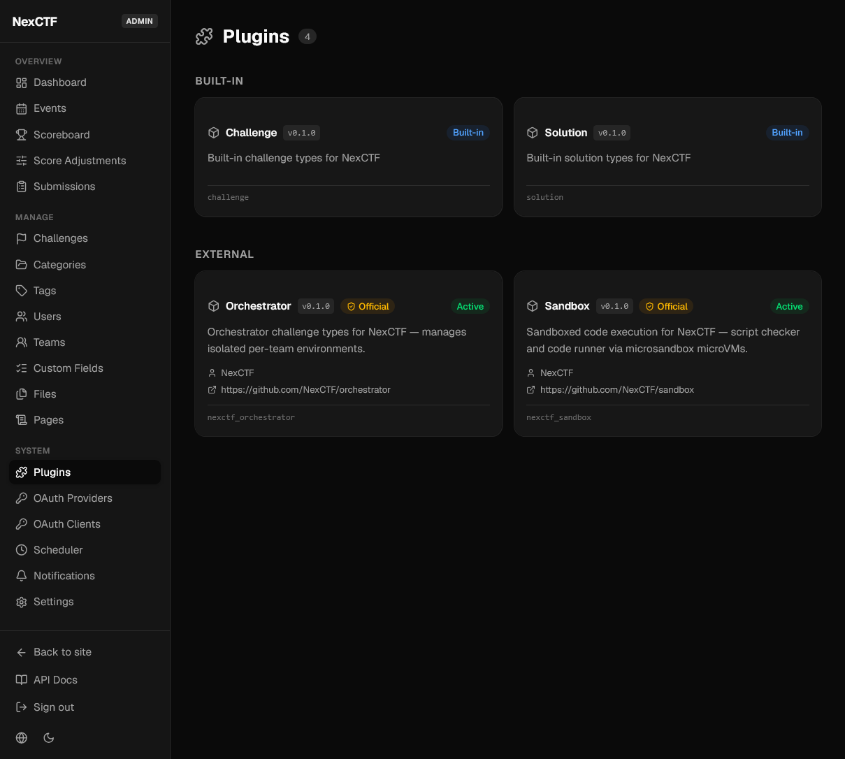 Plugin list