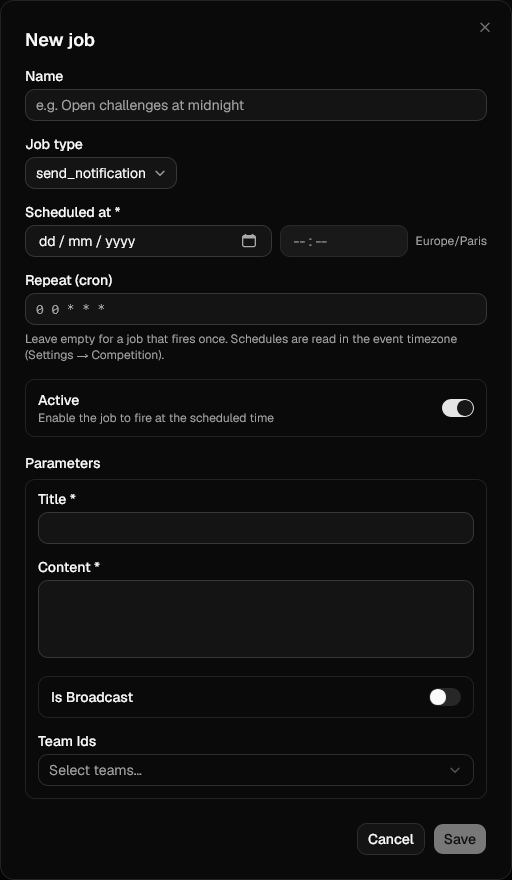 New send_notification job