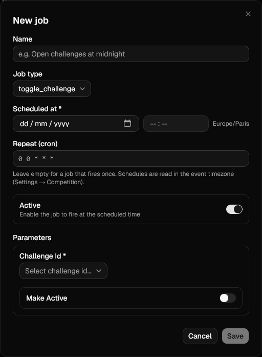 New toggle_challenge job